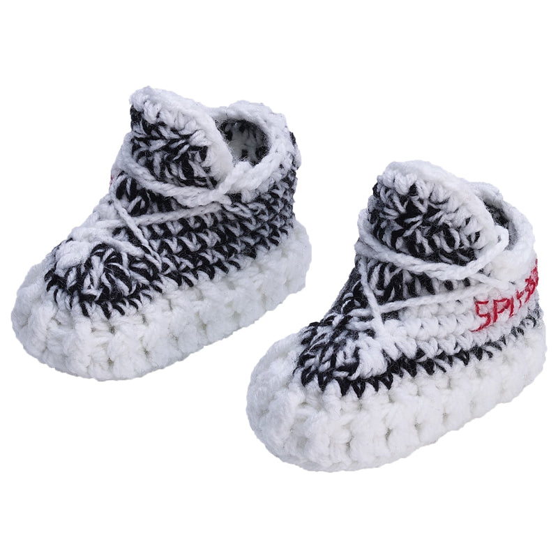 Zebra Crochet Baby Shoes