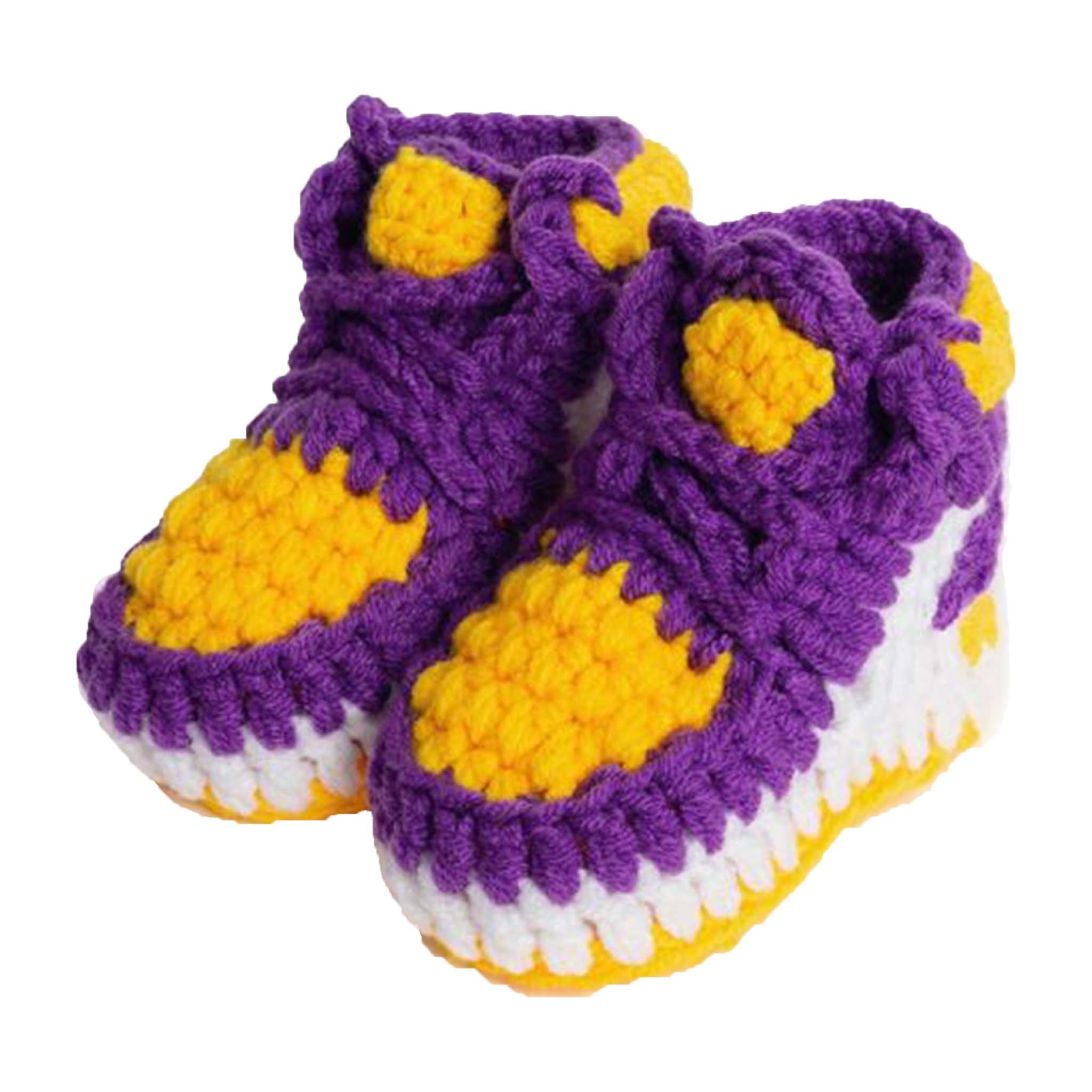Retro Crochet Baby Booties LA