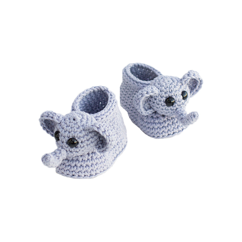 Baby Elephant Crochet Shoes
