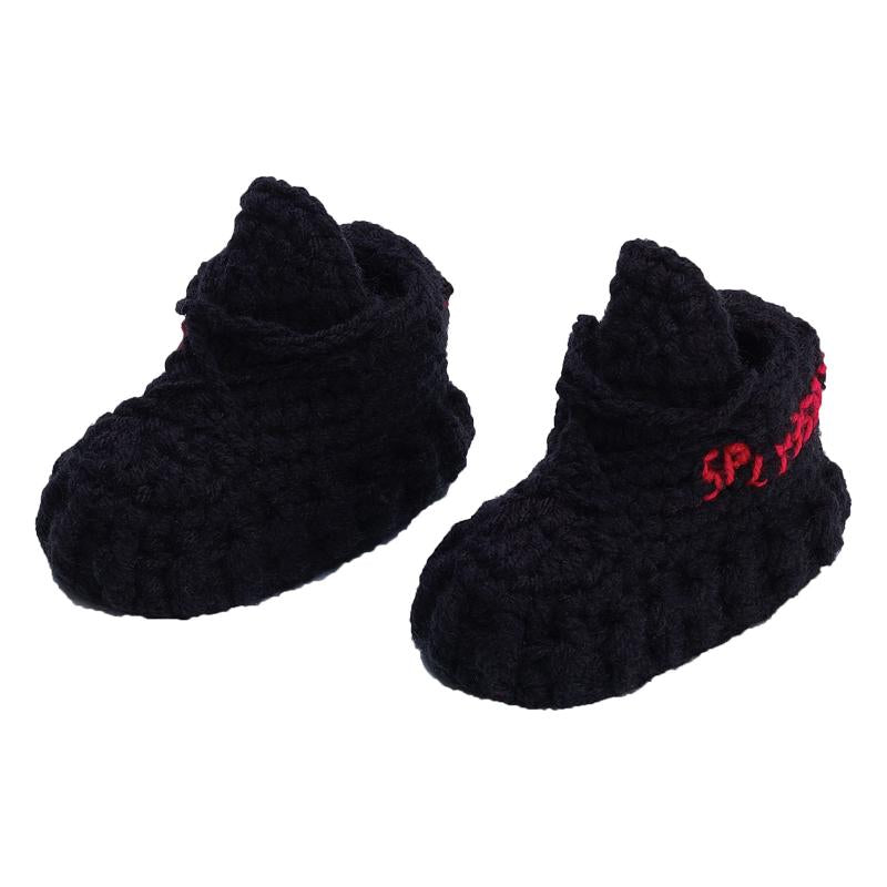 Yeezy Black 350 V2 Baby Crochet Shoes